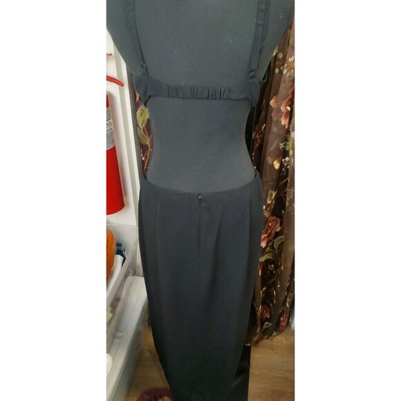 Reformation Midi Dress Size 10 Black Cutouts - Picture 8 of 15